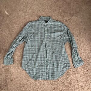 Ralph Lauren Men's Green Plaid Button-Down Shirt